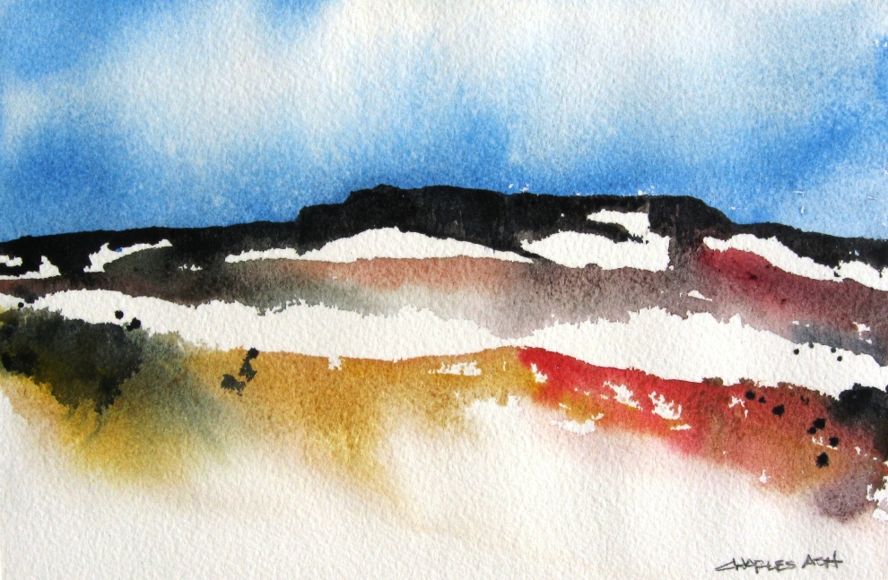 witer storm original watercolor