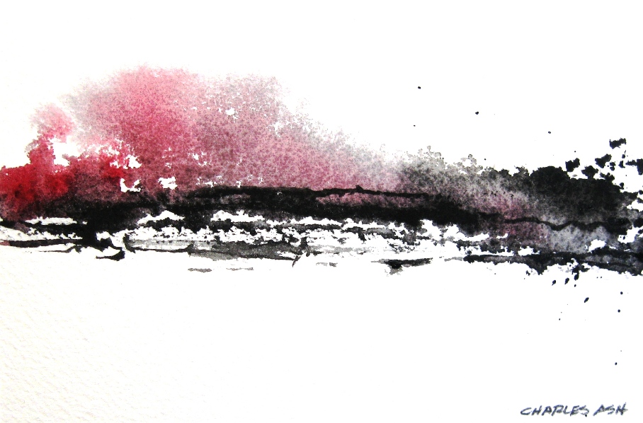 witer storm original watercolor