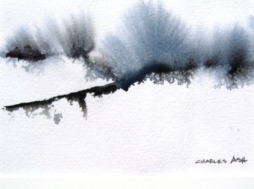witer storm original watercolor